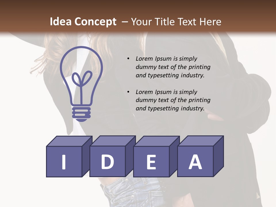 Man Looking Couple PowerPoint Template