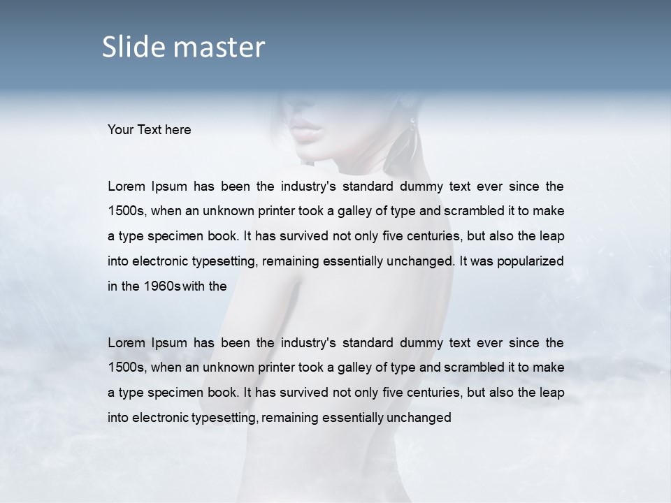 Back Snow Whiteness Snowflakes PowerPoint Template