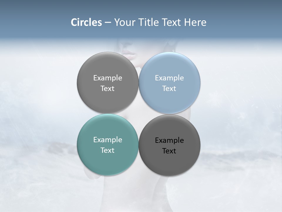 Back Snow Whiteness Snowflakes PowerPoint Template