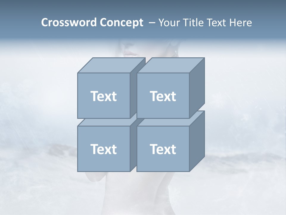 Back Snow Whiteness Snowflakes PowerPoint Template