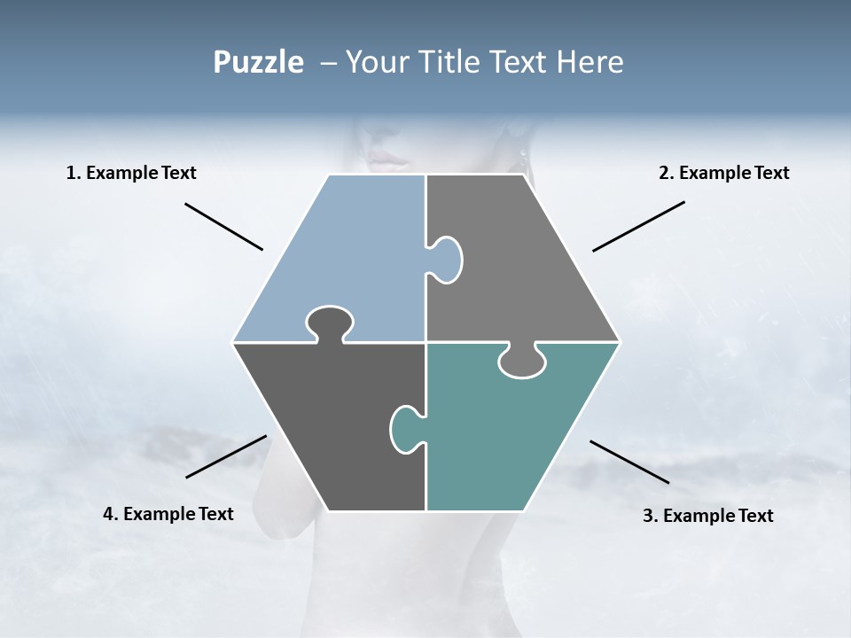 Back Snow Whiteness Snowflakes PowerPoint Template