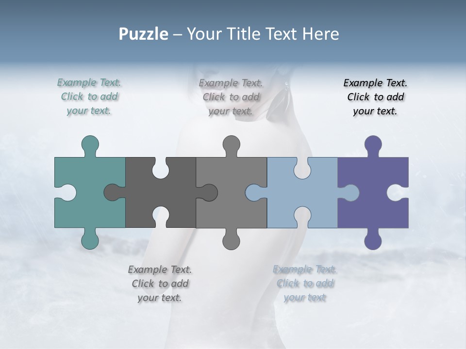 Back Snow Whiteness Snowflakes PowerPoint Template