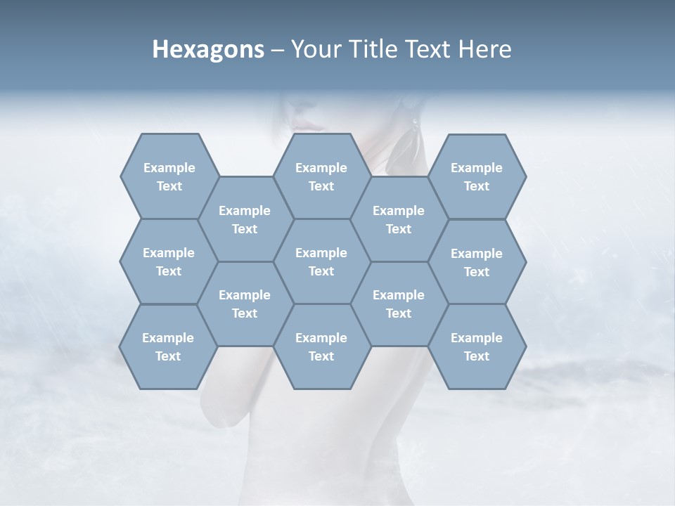 Back Snow Whiteness Snowflakes PowerPoint Template