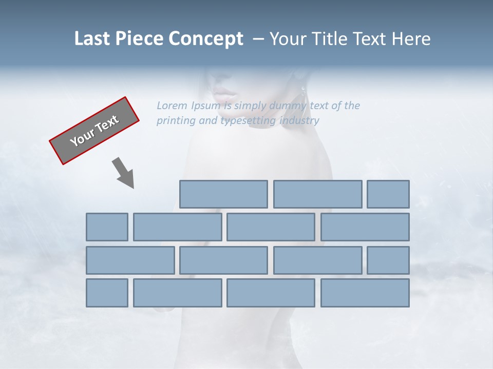 Back Snow Whiteness Snowflakes PowerPoint Template
