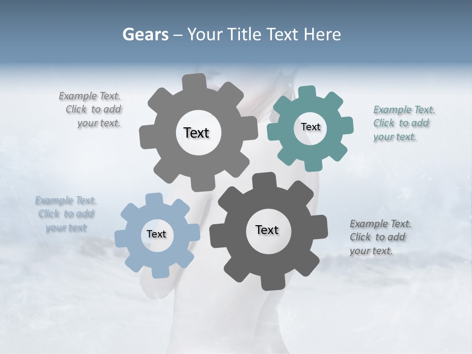 Back Snow Whiteness Snowflakes PowerPoint Template