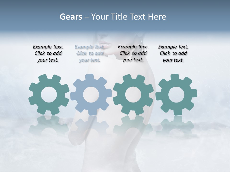 Back Snow Whiteness Snowflakes PowerPoint Template
