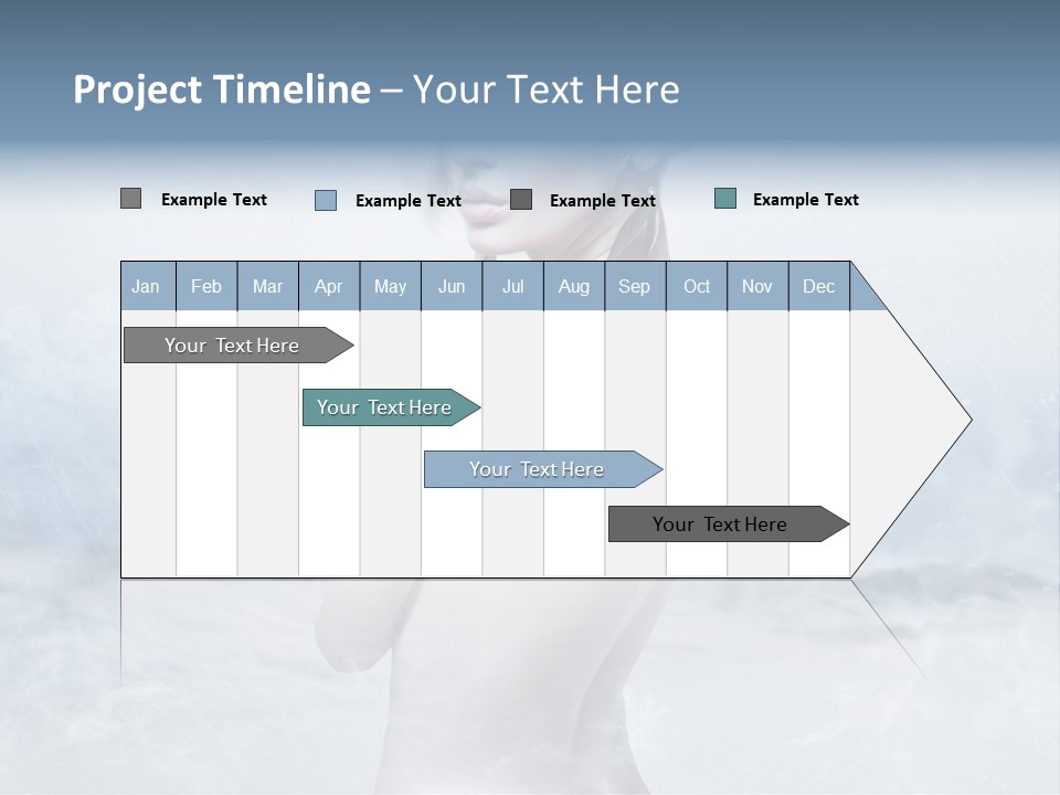 Back Snow Whiteness Snowflakes PowerPoint Template