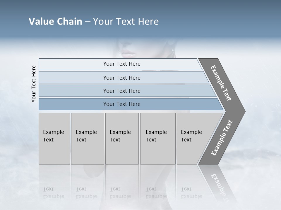 Back Snow Whiteness Snowflakes PowerPoint Template