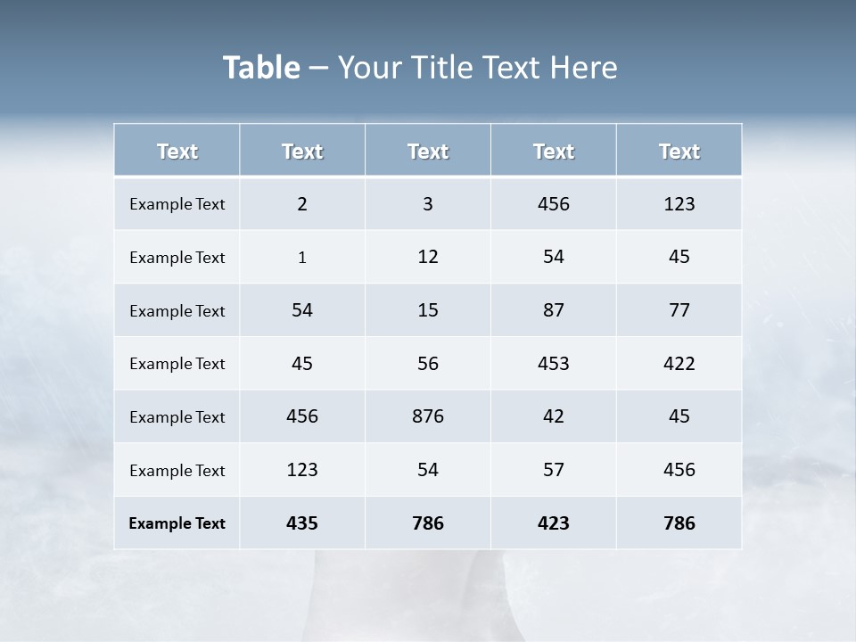 Back Snow Whiteness Snowflakes PowerPoint Template