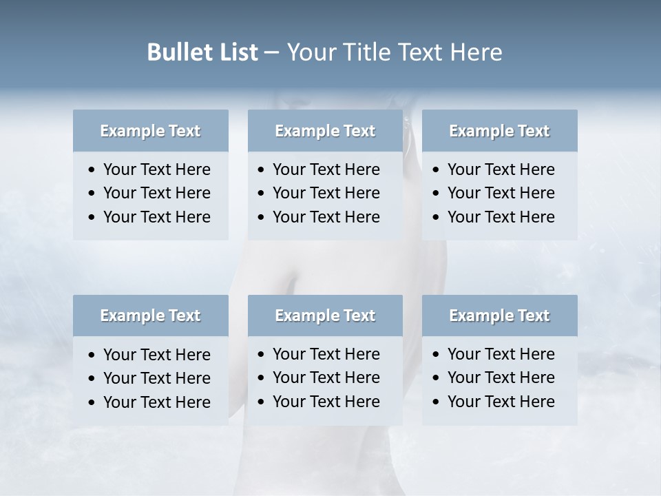 Back Snow Whiteness Snowflakes PowerPoint Template