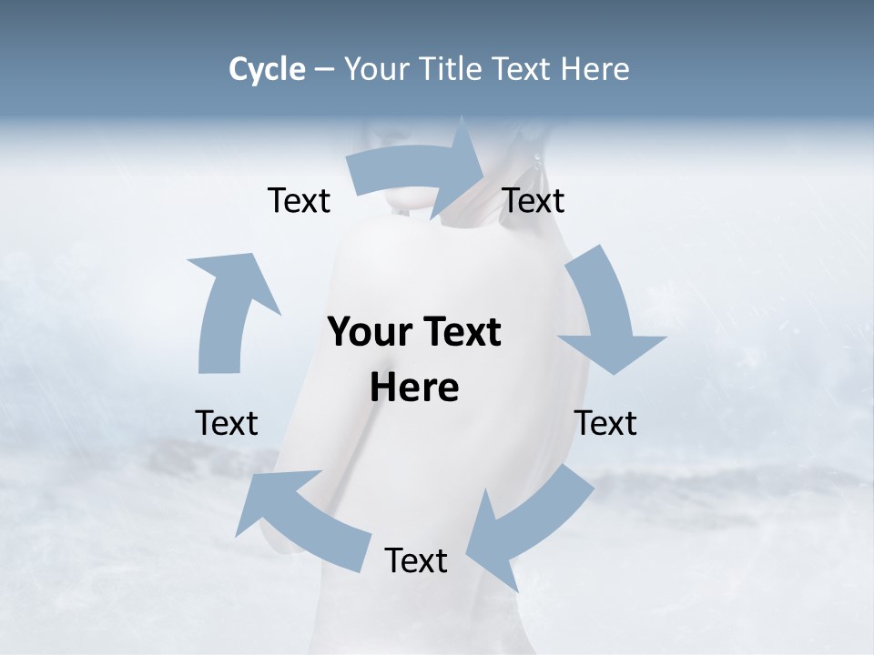 Back Snow Whiteness Snowflakes PowerPoint Template