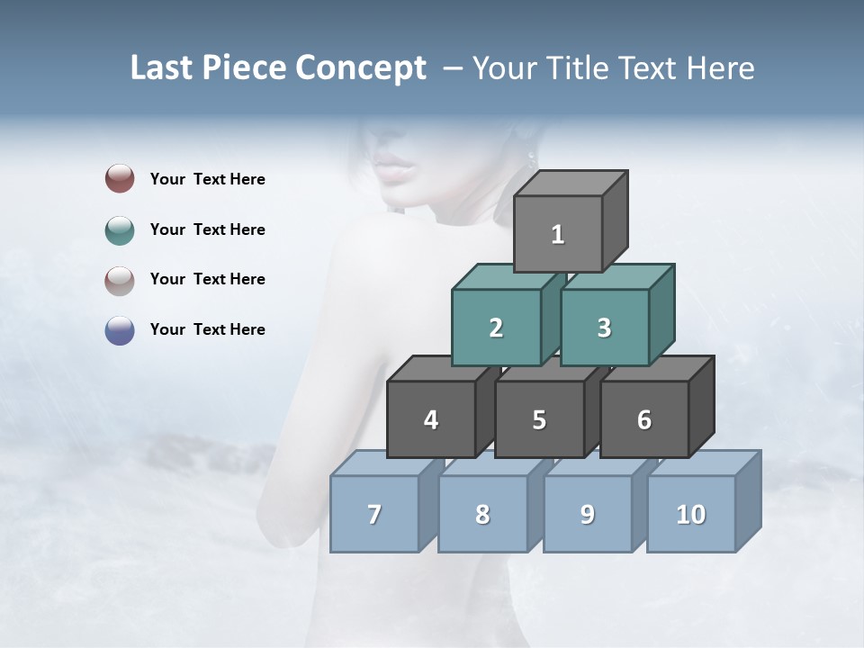 Back Snow Whiteness Snowflakes PowerPoint Template