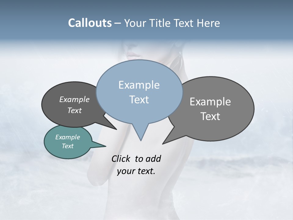 Back Snow Whiteness Snowflakes PowerPoint Template