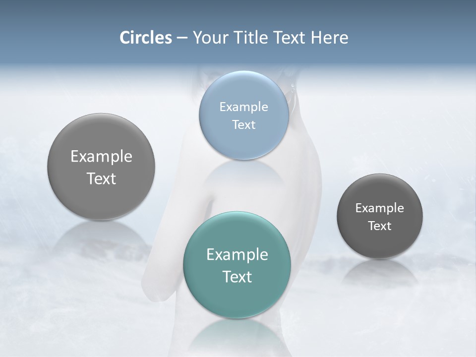 Back Snow Whiteness Snowflakes PowerPoint Template