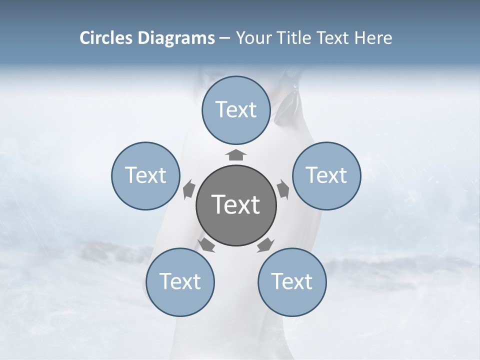 Back Snow Whiteness Snowflakes PowerPoint Template