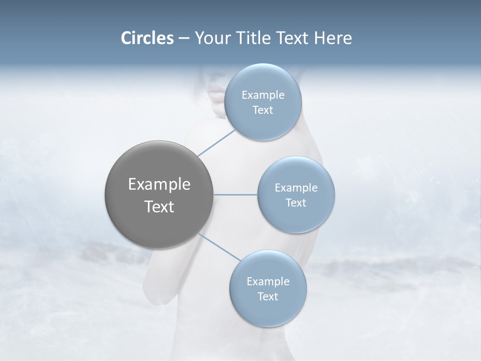 Back Snow Whiteness Snowflakes PowerPoint Template