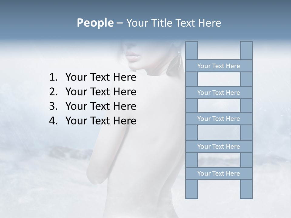 Back Snow Whiteness Snowflakes PowerPoint Template