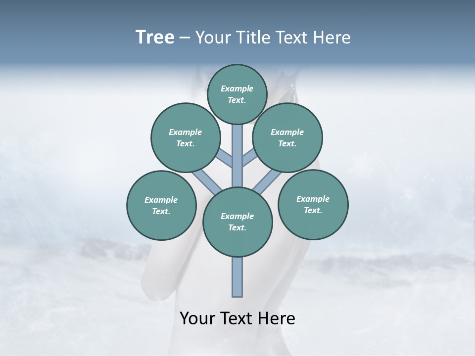 Back Snow Whiteness Snowflakes PowerPoint Template