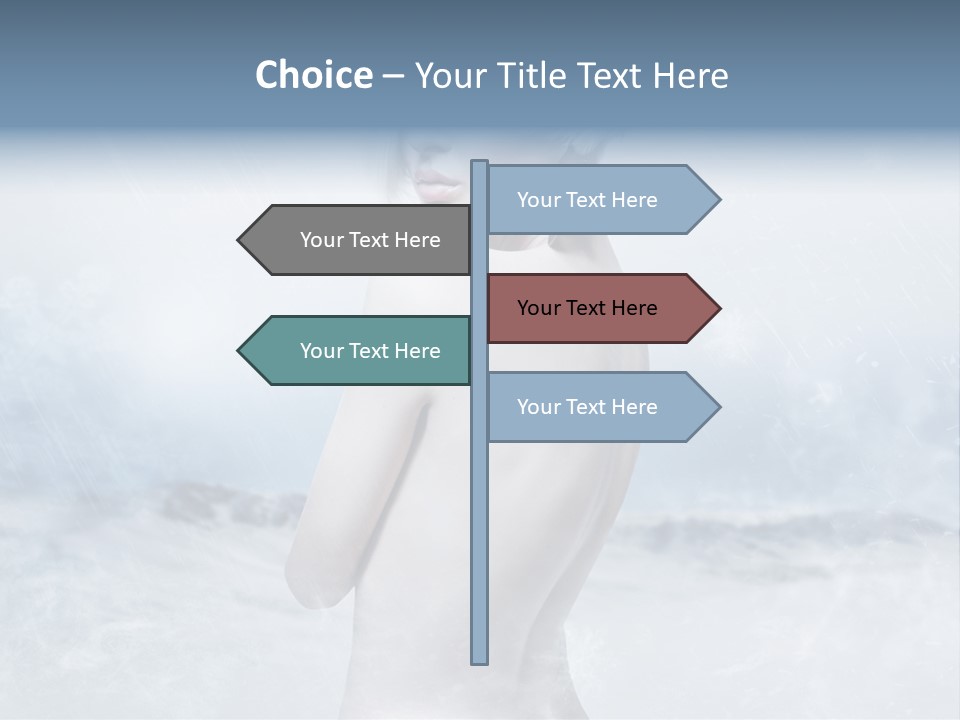 Back Snow Whiteness Snowflakes PowerPoint Template