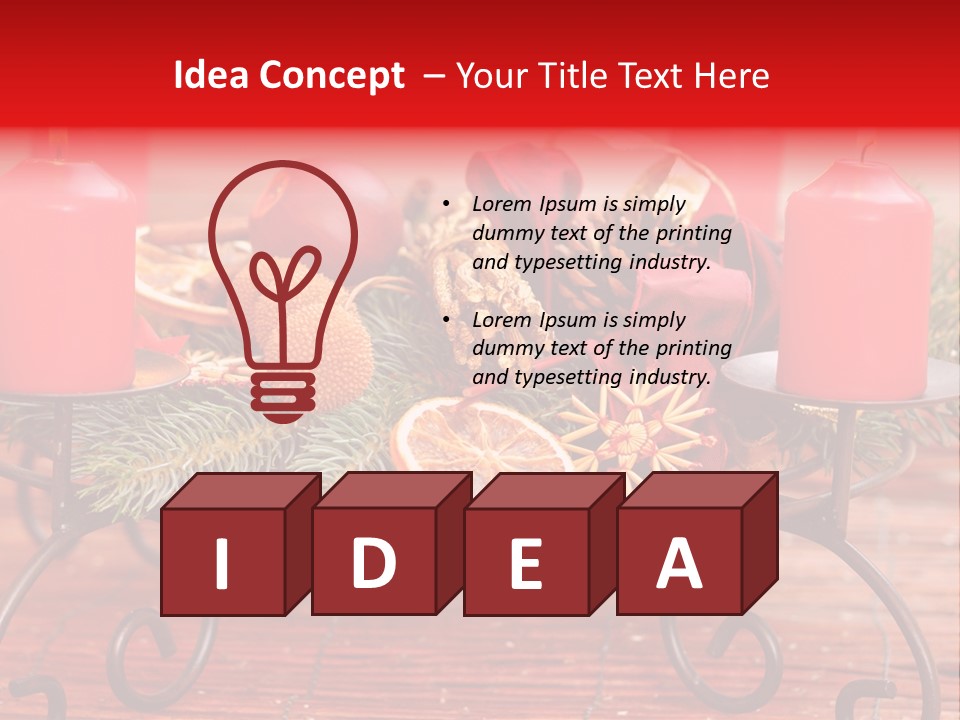 Christmas Nut Orange PowerPoint Template