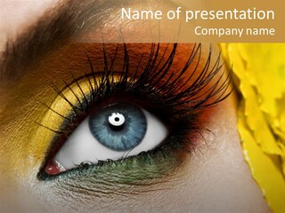 Mascara Eyesight Close Up PowerPoint Template