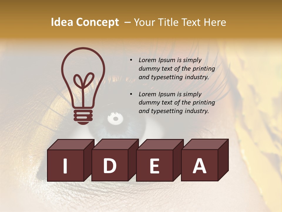Mascara Eyesight Close Up PowerPoint Template