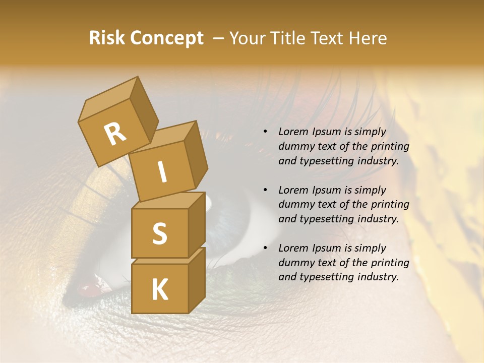 Mascara Eyesight Close Up PowerPoint Template