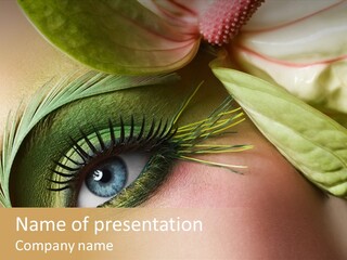 Eyeshadow Woman Close Up PowerPoint Template