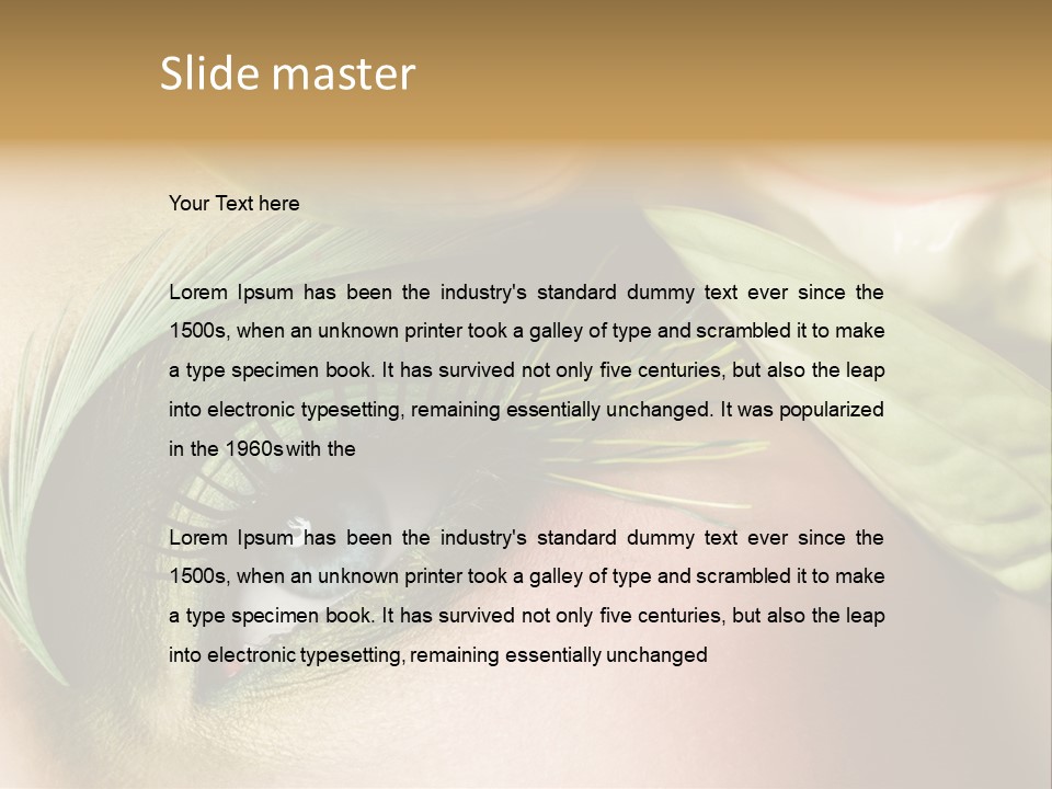 Eyeshadow Woman Close Up PowerPoint Template