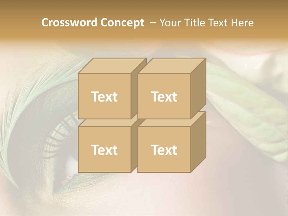 Eyeshadow Woman Close Up PowerPoint Template