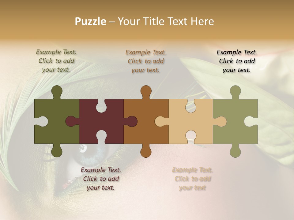 Eyeshadow Woman Close Up PowerPoint Template