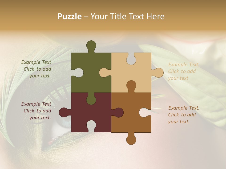 Eyeshadow Woman Close Up PowerPoint Template