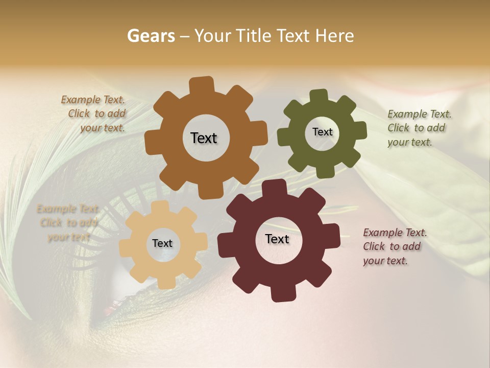 Eyeshadow Woman Close Up PowerPoint Template