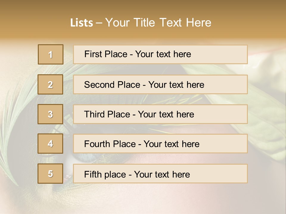 Eyeshadow Woman Close Up PowerPoint Template