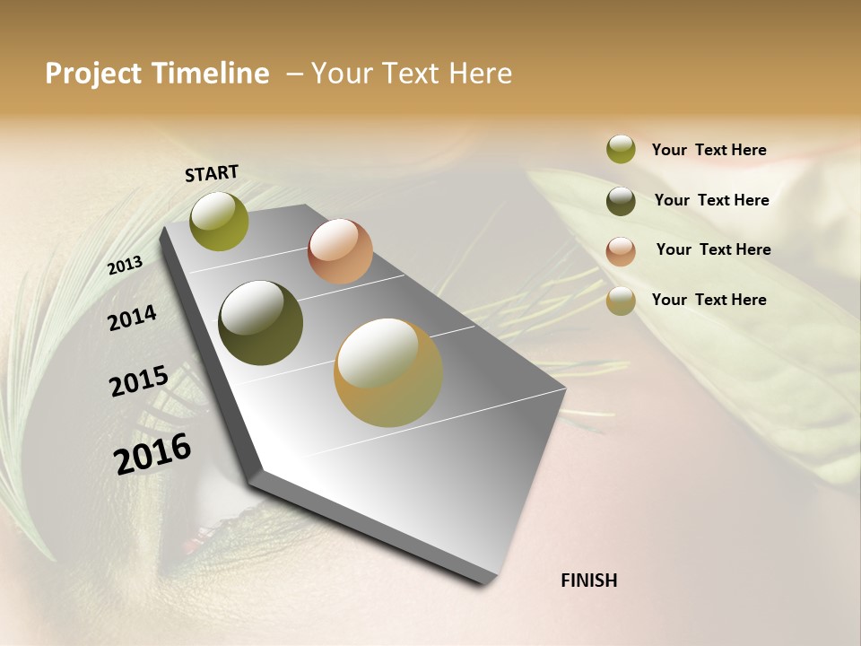 Eyeshadow Woman Close Up PowerPoint Template