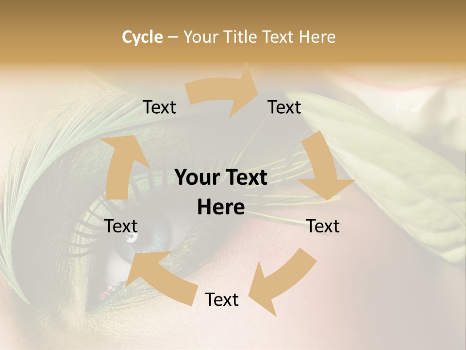 Eyeshadow Woman Close Up PowerPoint Template