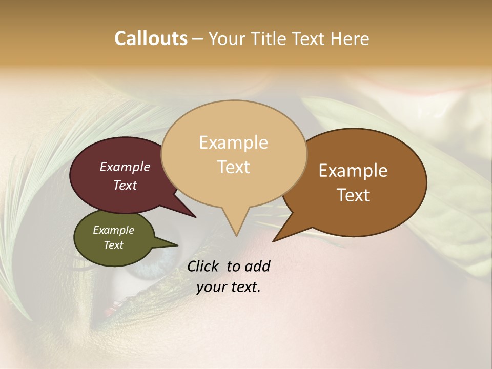 Eyeshadow Woman Close Up PowerPoint Template