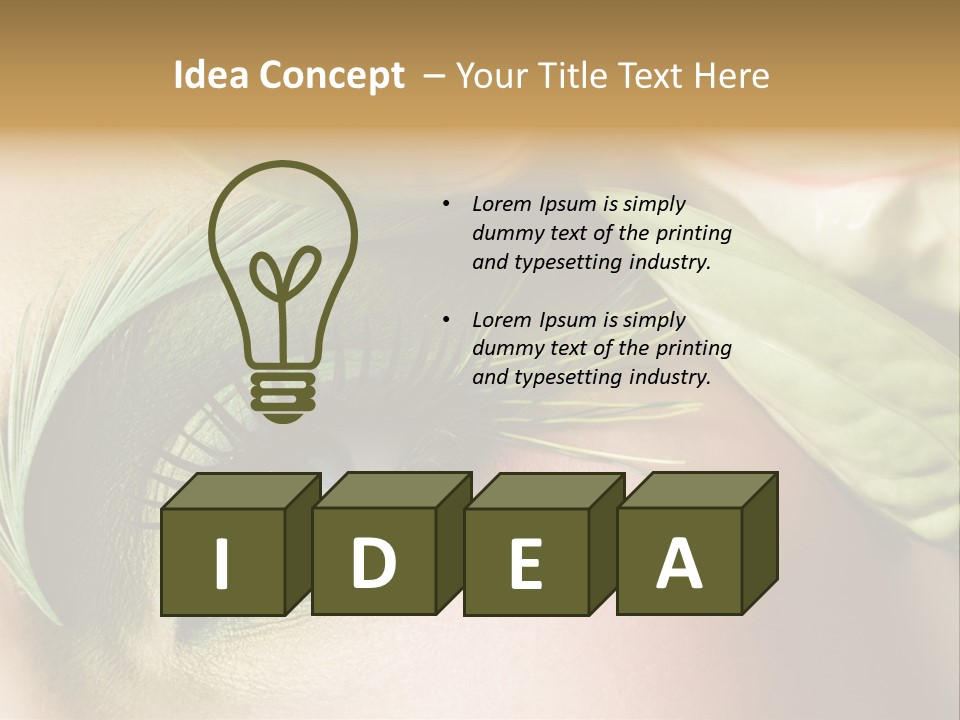 Eyeshadow Woman Close Up PowerPoint Template