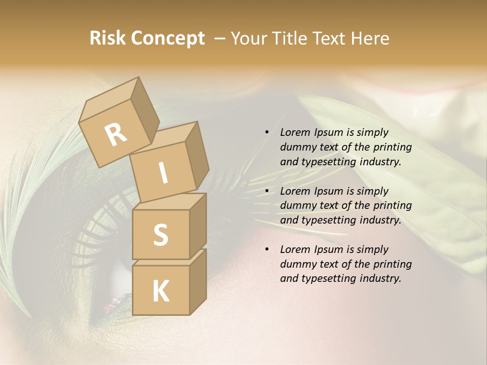 Eyeshadow Woman Close Up PowerPoint Template