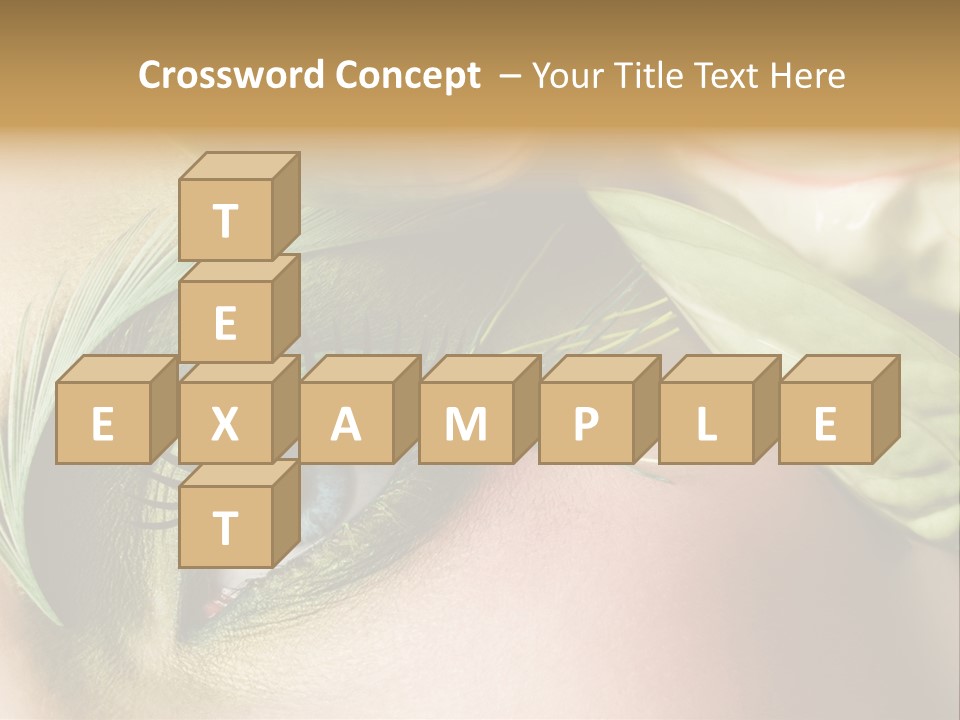 Eyeshadow Woman Close Up PowerPoint Template