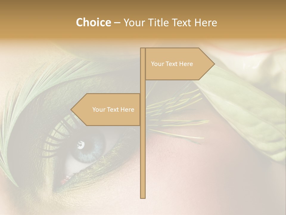 Eyeshadow Woman Close Up PowerPoint Template