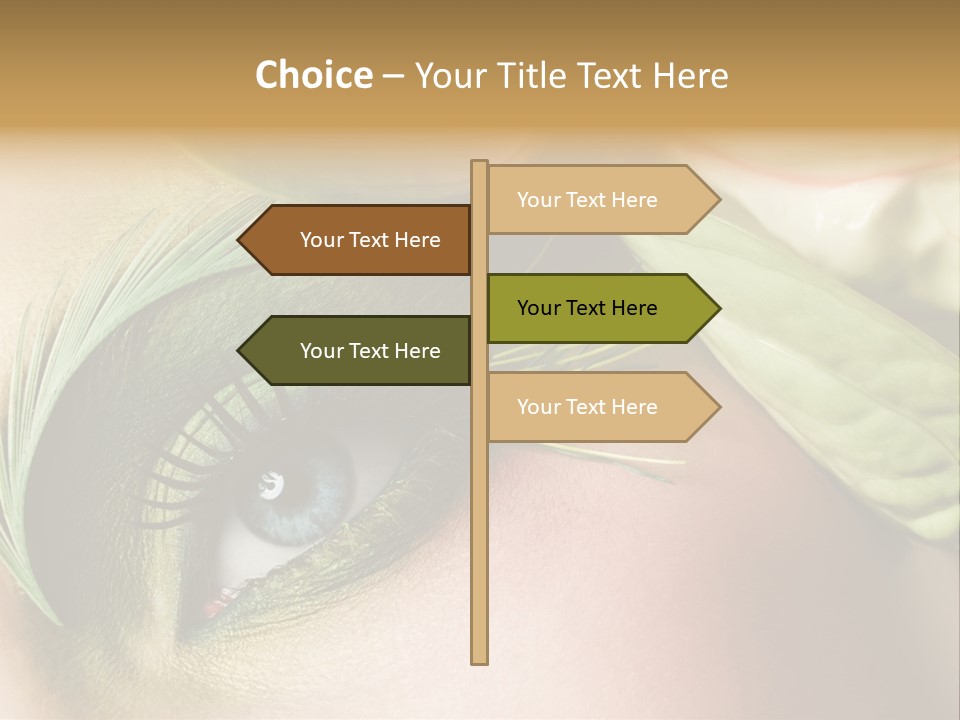 Eyeshadow Woman Close Up PowerPoint Template