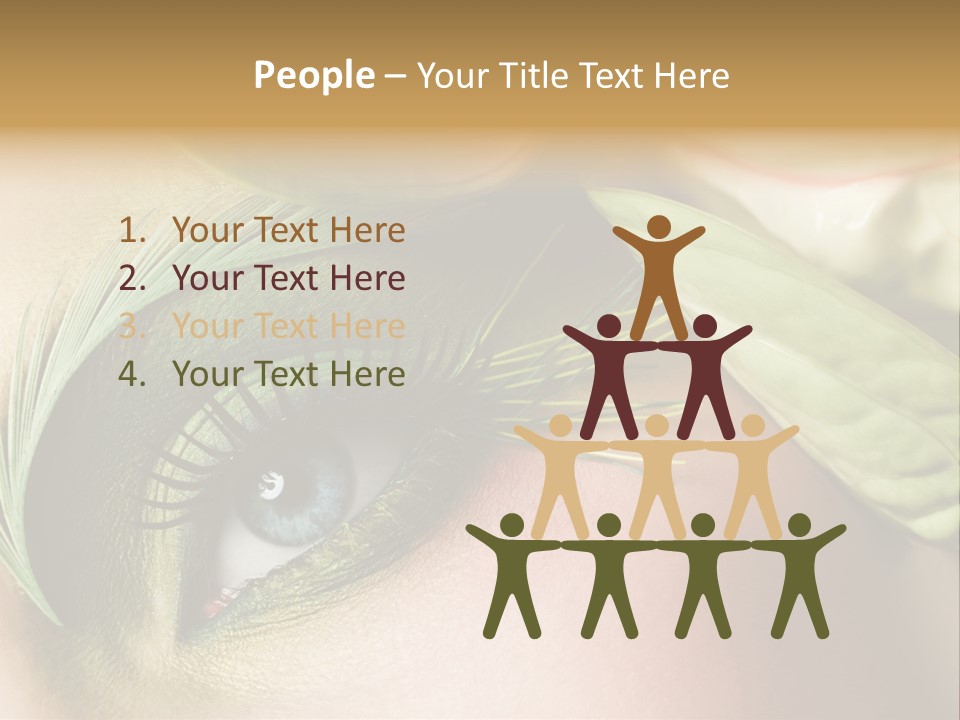 Eyeshadow Woman Close Up PowerPoint Template