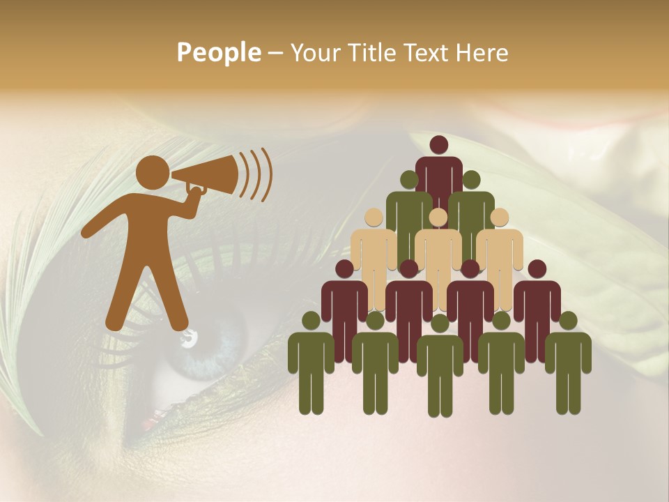 Eyeshadow Woman Close Up PowerPoint Template