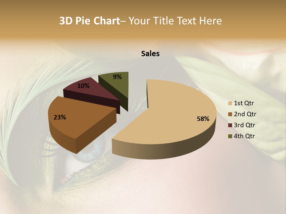 Eyeshadow Woman Close Up PowerPoint Template