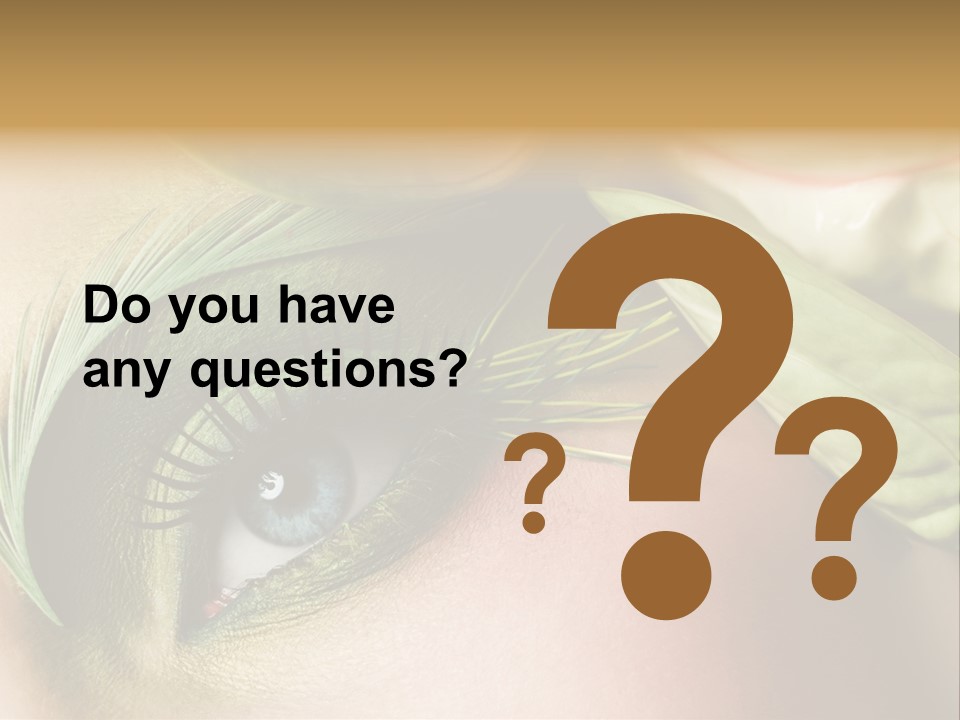 Eyeshadow Woman Close Up PowerPoint Template