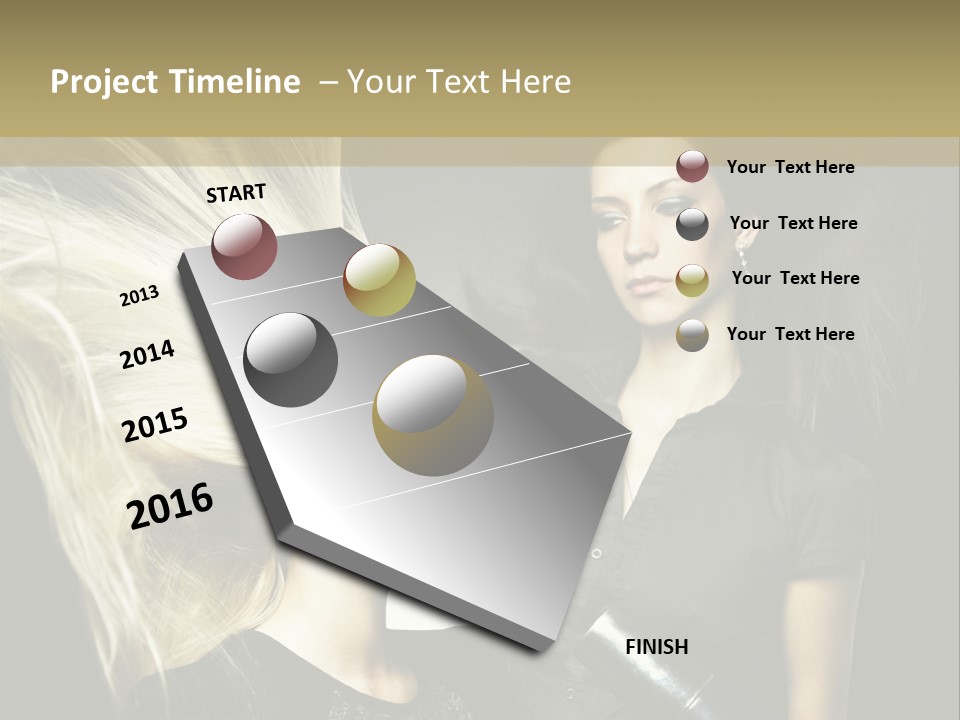 Adult Lady Customer PowerPoint Template