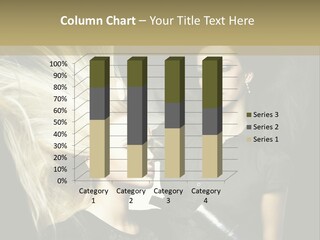 Adult Lady Customer PowerPoint Template