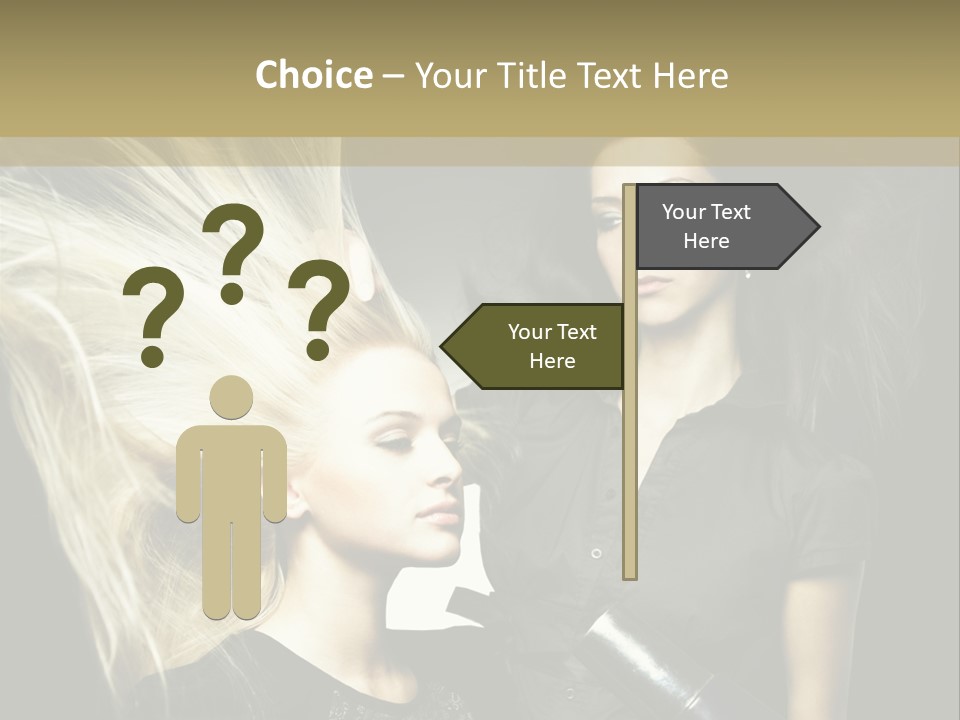 Adult Lady Customer PowerPoint Template