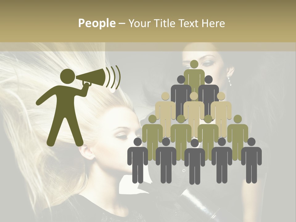 Adult Lady Customer PowerPoint Template